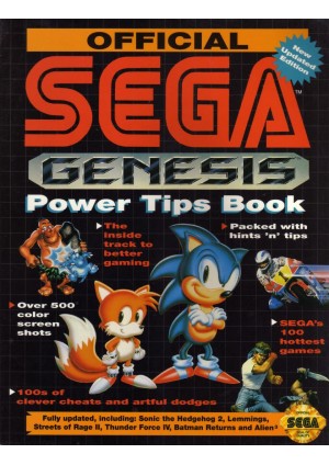 Guide Official Sega Genesis Power Tips Book Par Prima